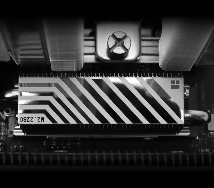Радиатор M.2 SSD Thermalright HR-10 2280, 2280 мм, полностью гальваническое покрытие, двойные тепловые трубки AGHP, двухслойная силиконовая прокладка
