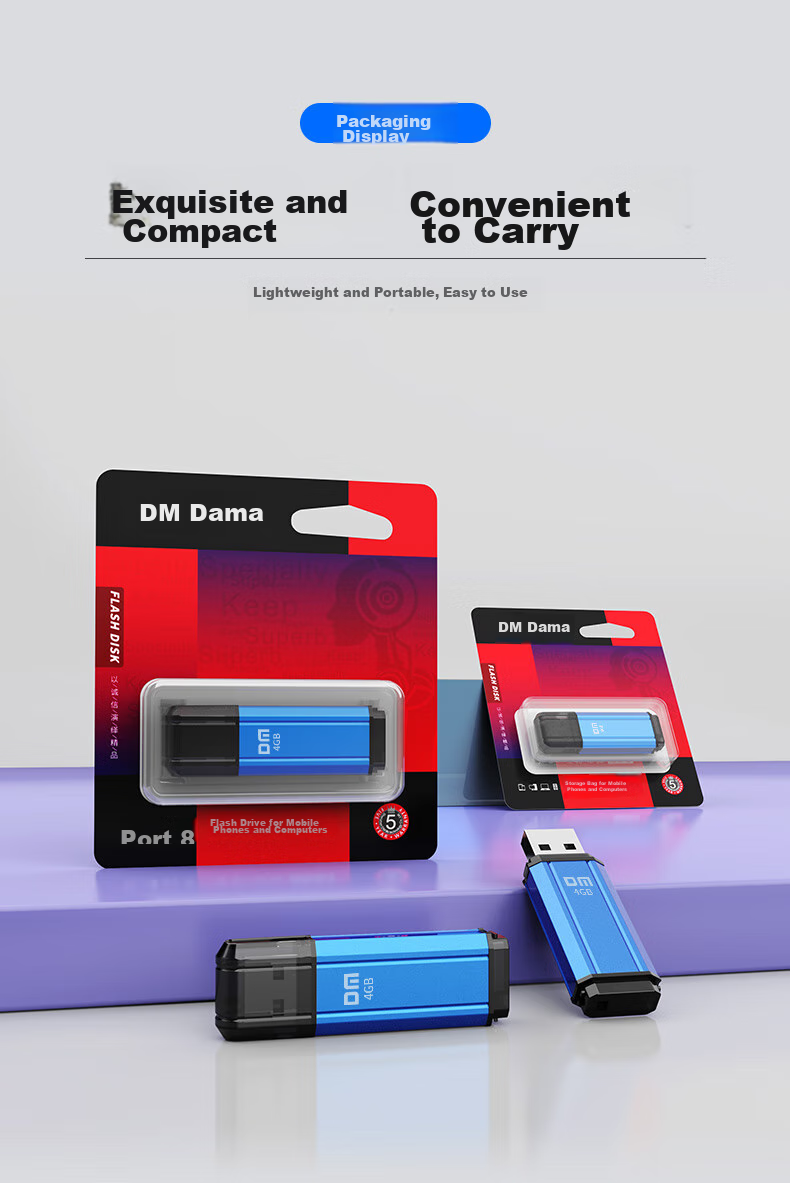 USB-флеш-накопитель DM PD206, 4 ГБ, USB 2.0, синий