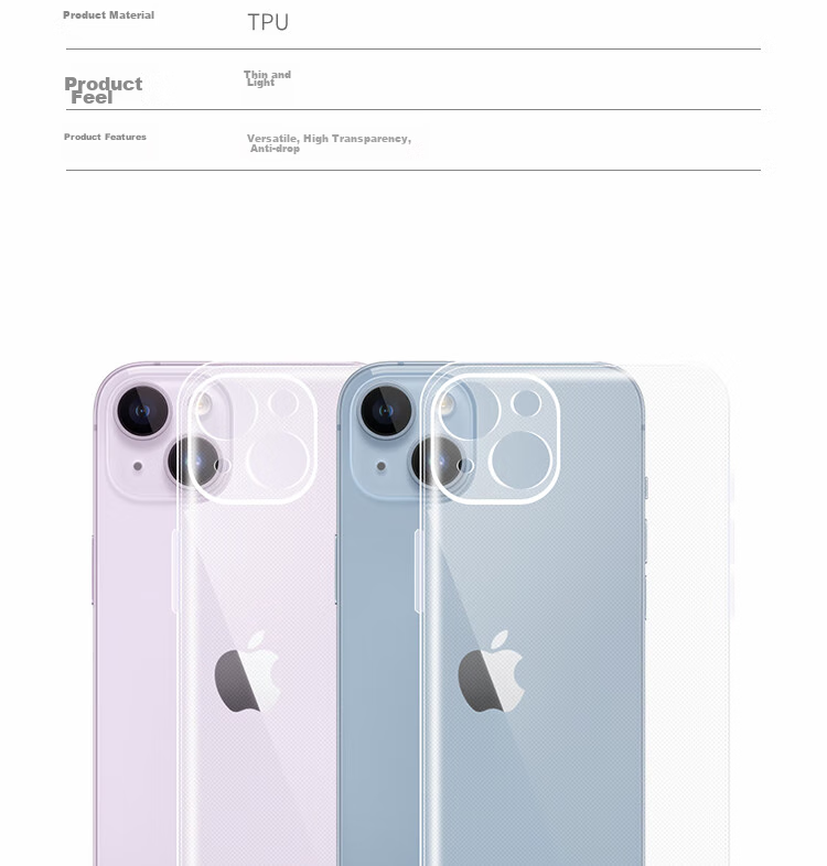 Чехол Snowkids для iPhone 14 Plus, противоударный, ультратонкий, прозрачный, с защитой камеры