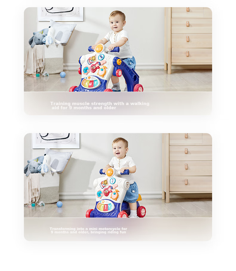 Детский ходунок-каталка babycare с регулируемой скоростью, многофункциональный балансировочный велосипед с защитой от опрокидывания, для детей от 9 месяцев до 3 лет, Keluomei