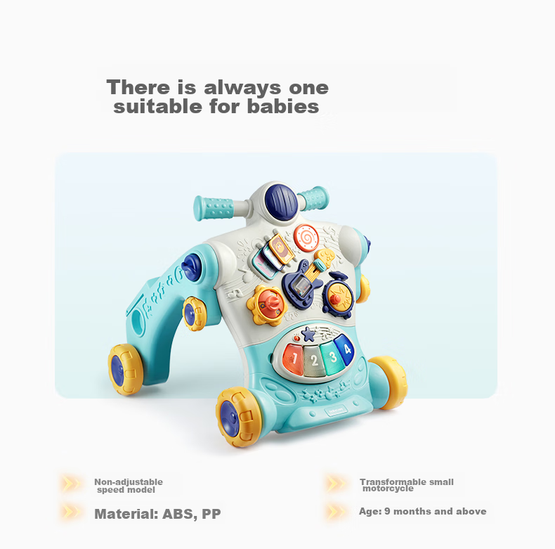 Детский ходунок-каталка babycare с регулируемой скоростью, многофункциональный балансировочный велосипед с защитой от опрокидывания, для детей от 9 месяцев до 3 лет, Keluomei