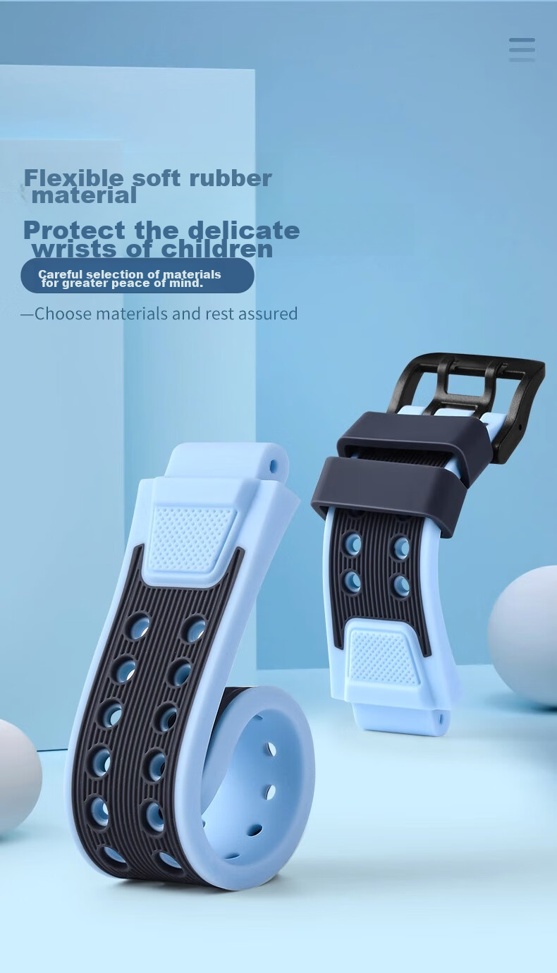 Ремешок для смарт-часов Shishan, совместимый с Xiaotiancai Watch Z6Pro/z6s/z6a, универсальный сменный ремешок для детских умных часов Q1a/D2/z9/z8/z7/z5Pro/z2/z3, силикон, небесно-голубой