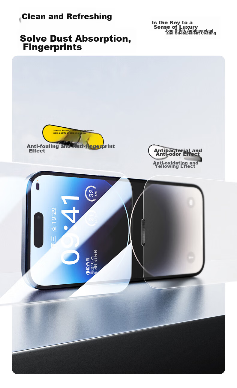 Защитное стекло PISEN для Apple iPhone 14/13/13 Pro, противоударное, антибликовое, 360° защита от подглядывания, пылезащитное