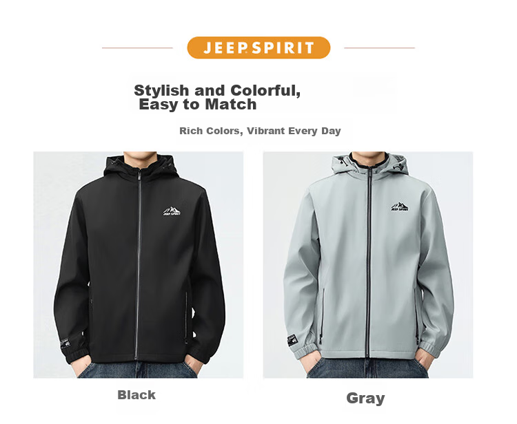 Мужская куртка JEEP SPIRIT, осень-зима, корейский стиль, свободный капюшон, синяя, размер L