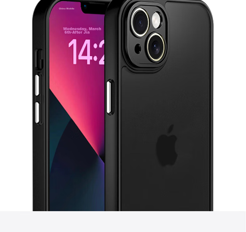 Чехол KEKLLE для iPhone 13, полупрозрачный матовый, противоударный, с защитой от отпечатков пальцев, полноэкранная защита, мягкие края, титановый серый