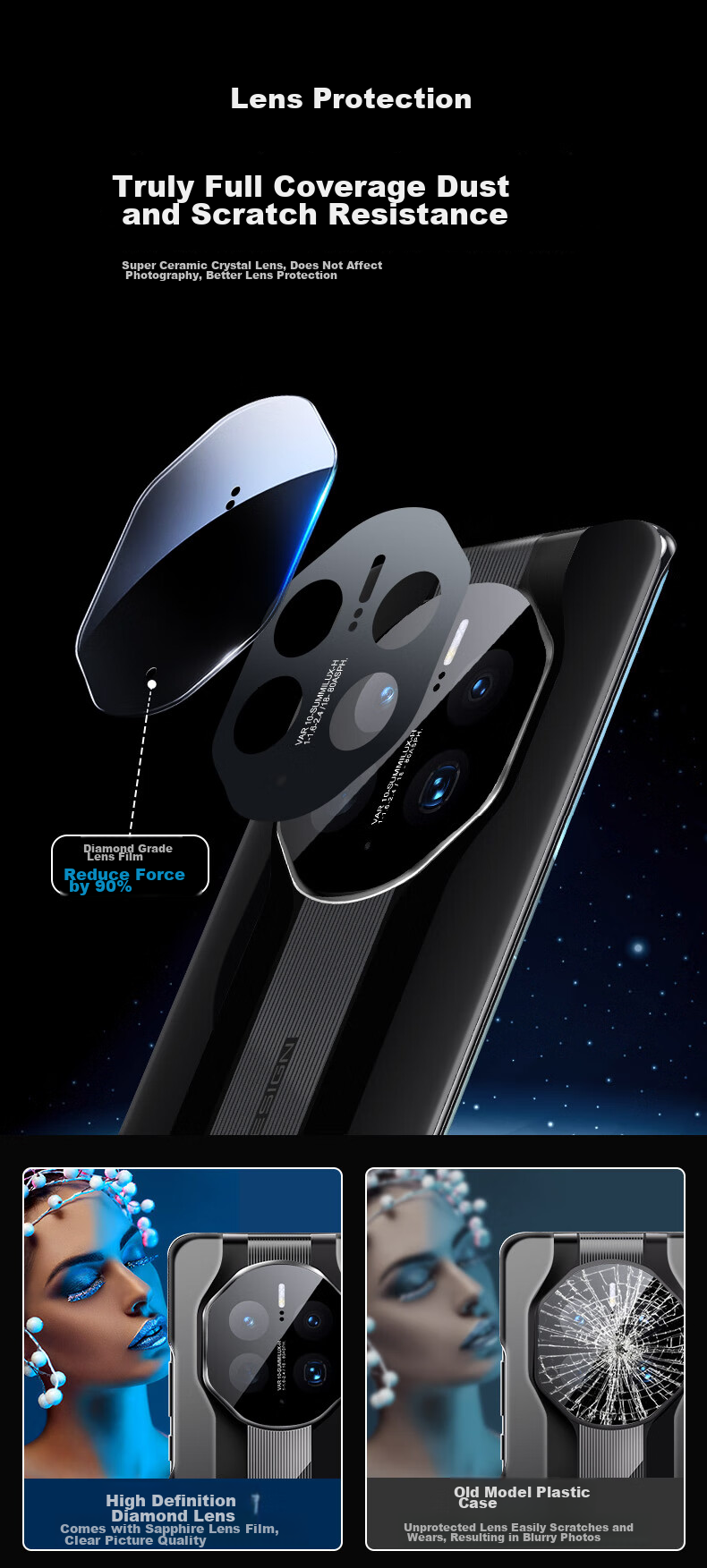 Противоударный чехол KEKLLE для Huawei Mate 50 Pro, ультратонкий, бизнес-стиль, защита от падений, защита камеры, твердый корпус, синий