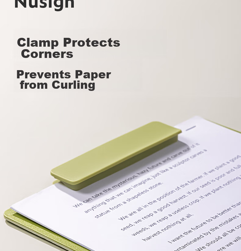 NUSIGN Rotatable A4 Clipboard, Document Folder, Writing Pad, Study Board, Office Report Folder, Dual-Use for Horizontal And Vertical Use, Cinnamon Green NS502