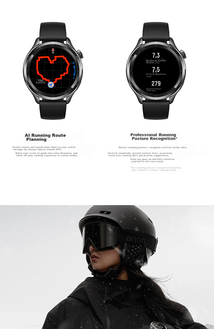 Умные часы Xiaomi Watch S4, черный, с измерением кислорода в крови и NFC