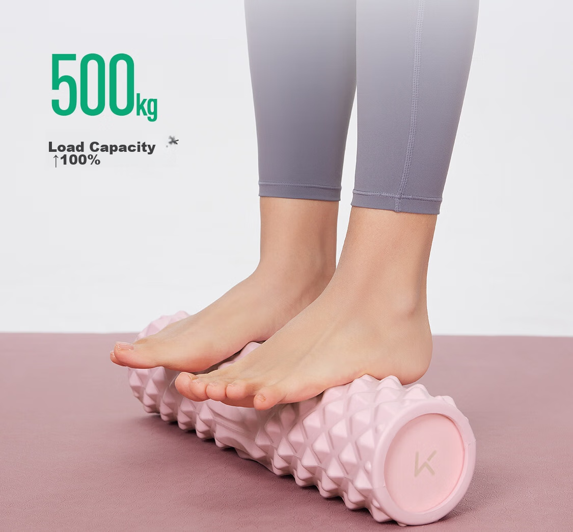 Массажный ролик Keep Foam Roller, для йоги и фитнеса, для расслабления мышц, портативный, цвет вишневый розовый