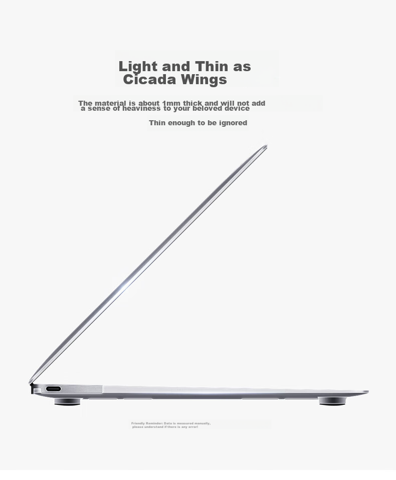 Защитный чехол DiYiGongFang для MacBook Air 13/13.3 дюймов M1 (A2179), ультратонкий, кристально прозрачный, с защитной пленкой для клавиатуры и заглушками