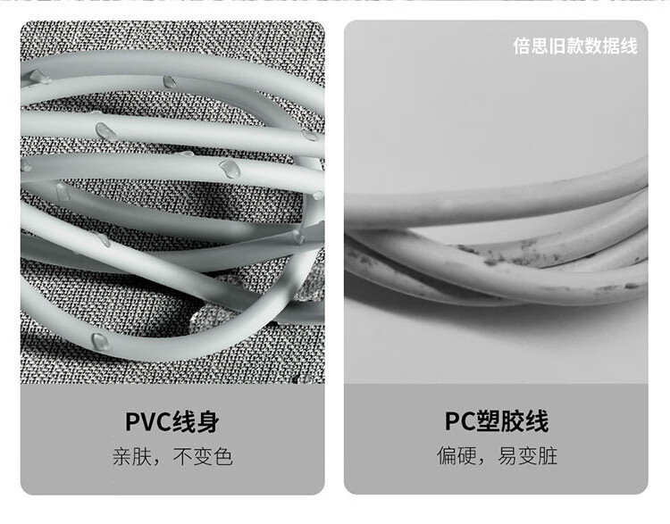 倍思 苹果数据线Type-C充电线PD快充20W充电器线适用于iPhone13/12ProMax/11/xs手机2条装1.5米白