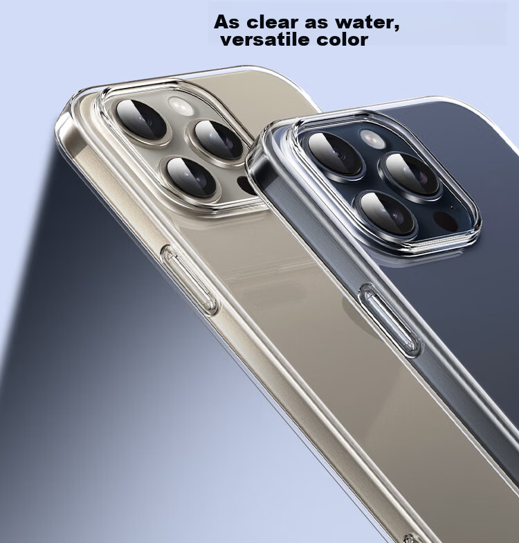 Чехол ESCAPE для Apple iPhone 16 Pro Max, прозрачный, ультратонкий, противоударный, из мягкого TPU, простой и стильный дизайн