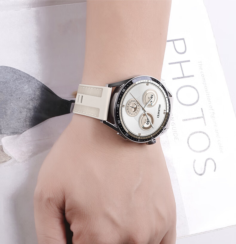 Ремешок Weiqiantu для Huawei Watch GT6/GT6 Pro/GT5/GT5 Pro/Watch 5/4/4 Pro/GT4/3/2, спортивный нейлоновый силиконовый композитный, серый, для циферблата 46/48 мм