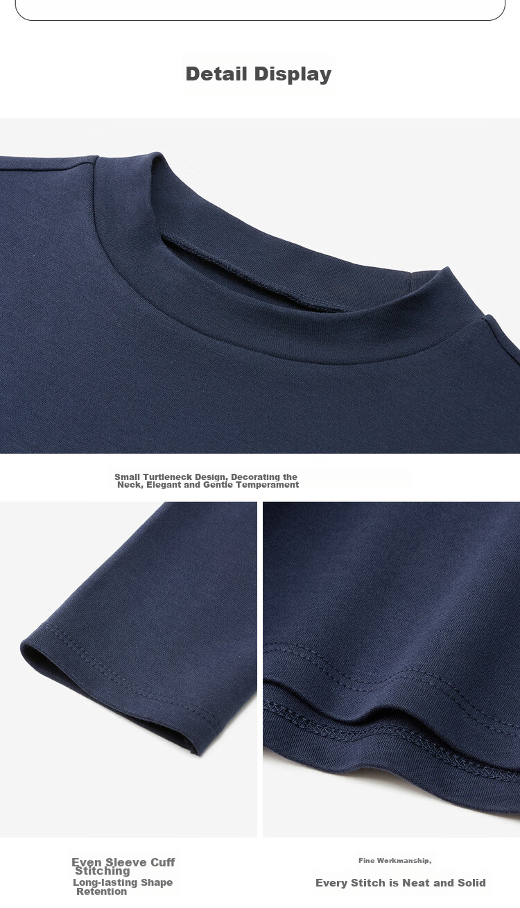 Женская футболка Giordano с длинным рукавом, однотонная, базовый стиль, нижняя рубашка из чистого хлопка, полувысокий воротник, топ для женщин 05322803