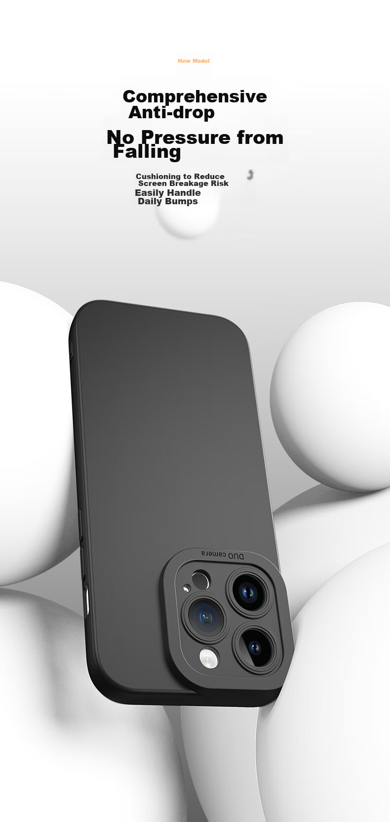 Чехол для Huawei Nova 12 Pro/Ultra HOLDZU "Angel Eyes" Starry Skin-Friendly Silicone, черный
