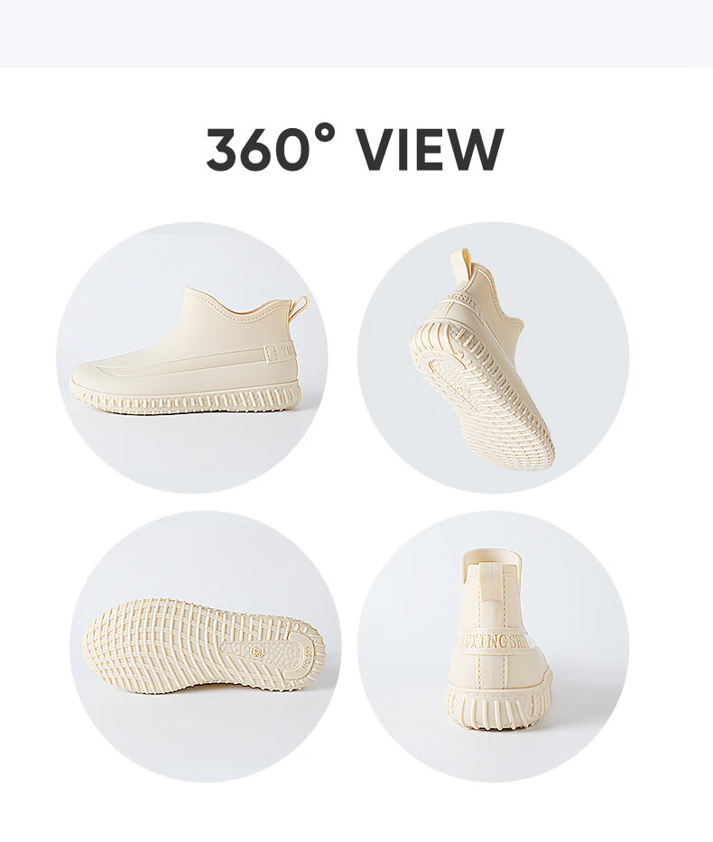 Женские резиновые сапоги FOOTOPPO, короткие, водонепроницаемые, модные, низкие, для улицы, нескользящие
