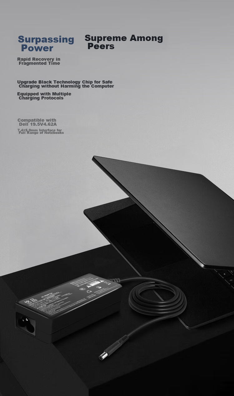 Зарядное устройство для ноутбука Dell Youpin 90W, 19.5V 4.62A, с портом 7.4 мм