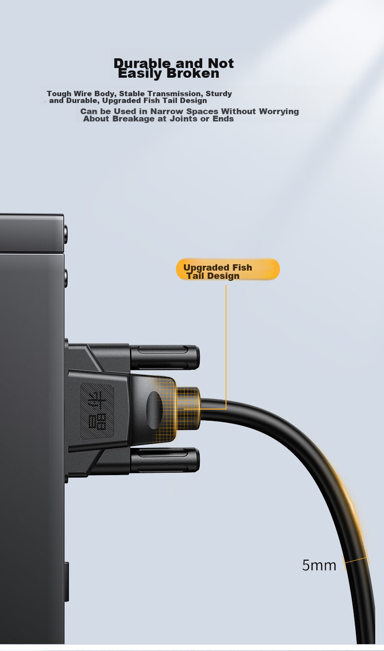 Кабель Jinghua VGA 3+6, 3 метра, для подключения ноутбука или видеокарты к телевизору, проектору, монитору