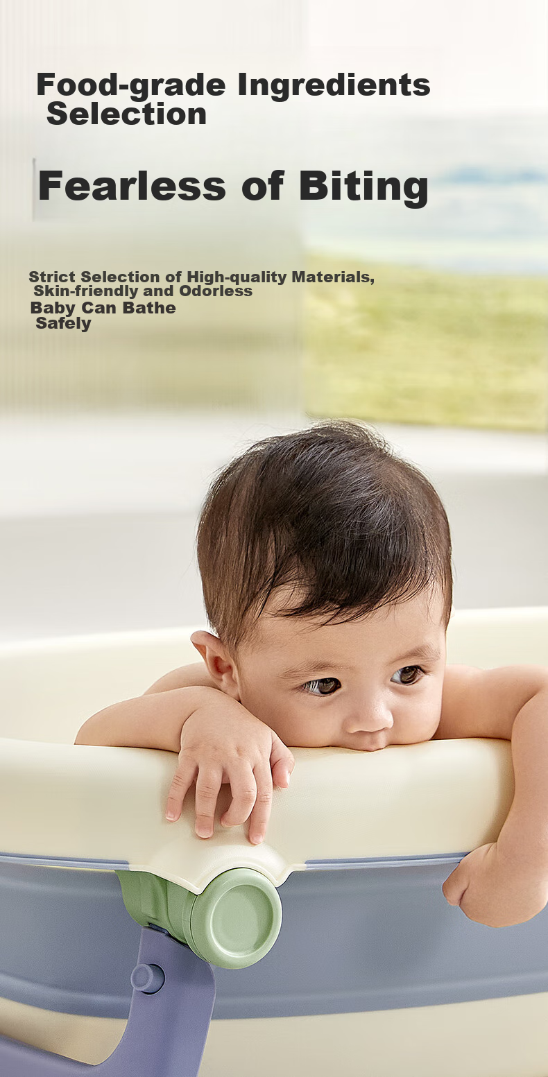 Детская складная ванночка Babycare, портативная, для купания, синяя