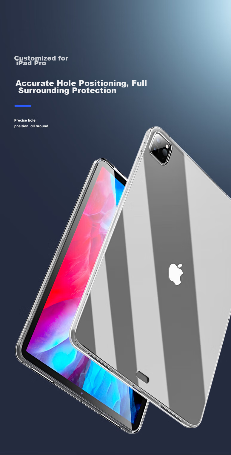 Чехол BIAZE для iPad Pro 11 дюймов (2022/21/20), тонкий, ударопрочный, из силикона, прозрачный