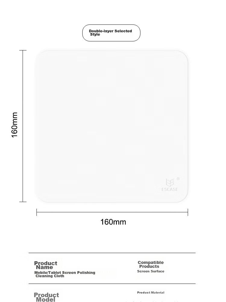 Салфетка для чистки экрана ESCASE, ультратонкое микроволокно для iPhone, MacBook, Apple Watch, iPad, объективов камер, 1 шт.