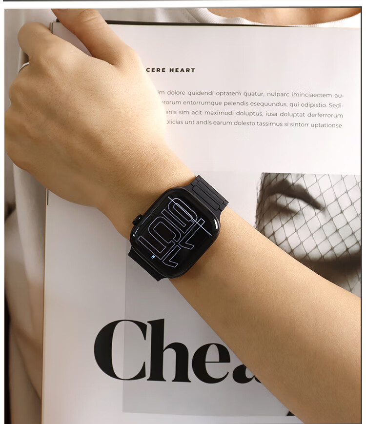 Ремешок MSSM для Apple Watch, силиконовый, с магнитной застежкой, для моделей S11/10, IWatch S9/8/se3/Ultra3/2, спортивный, цвет "мятный"