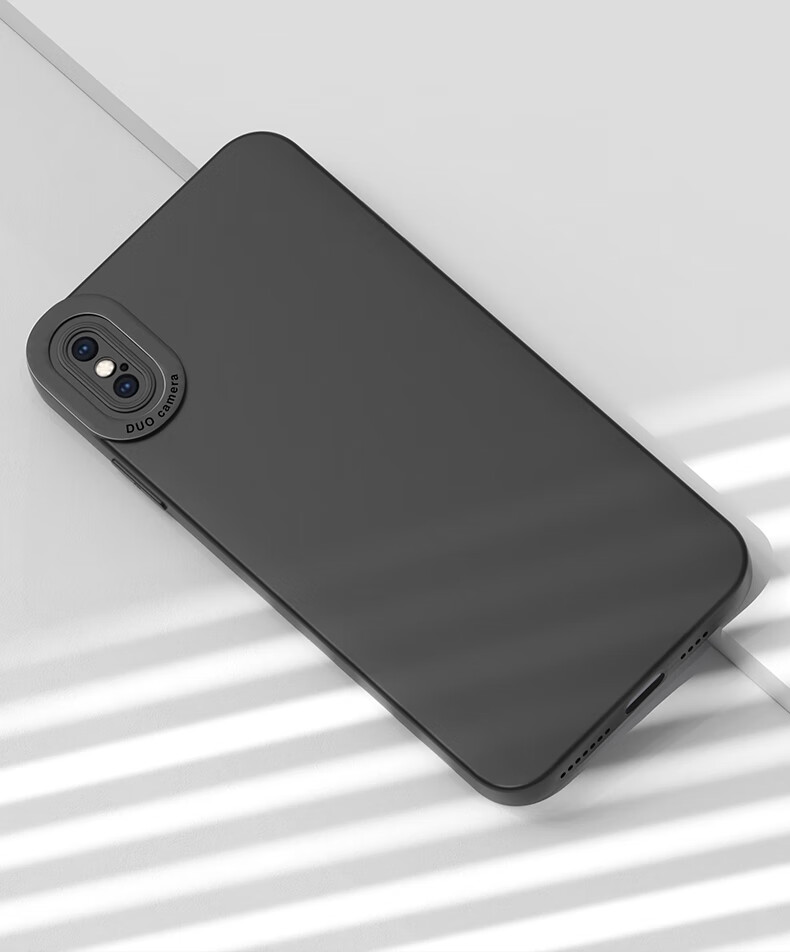 Чехол для Apple iPhone XS Max HOLDZU [Angel Eyes], силиконовый, противоударный, полноразмерный, тонкий, матовый, для мужчин и женщин - Графитовый черный
