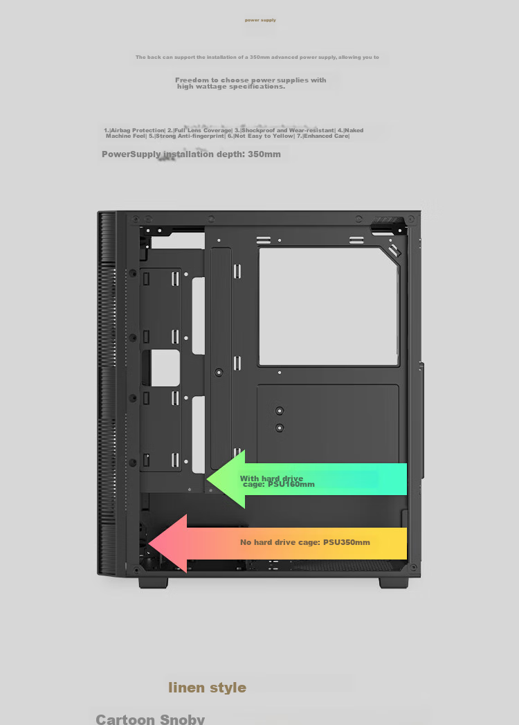 Компьютерный корпус PADO W5 Black, Midi-Tower, ATX/M-ATX/Mini-ITX, Черный