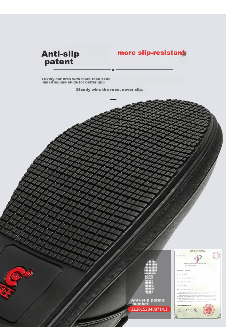 Рабочая обувь Chuwang Chef Shoes, мужская, нескользящая, водостойкая, маслостойкая, для кухни и отеля, из кожи, модель 6222