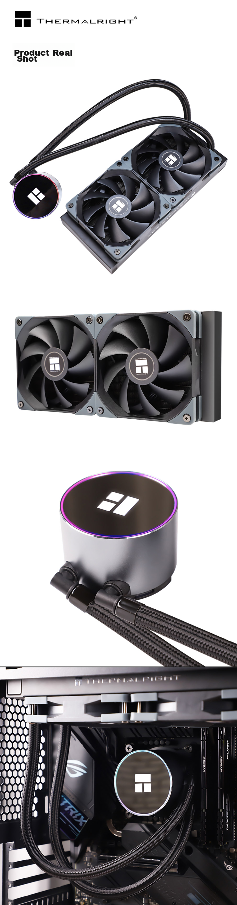 Водоблок для процессора Thermalright Frozen Magic 240, жидкостное охлаждение, ARGB подсветка