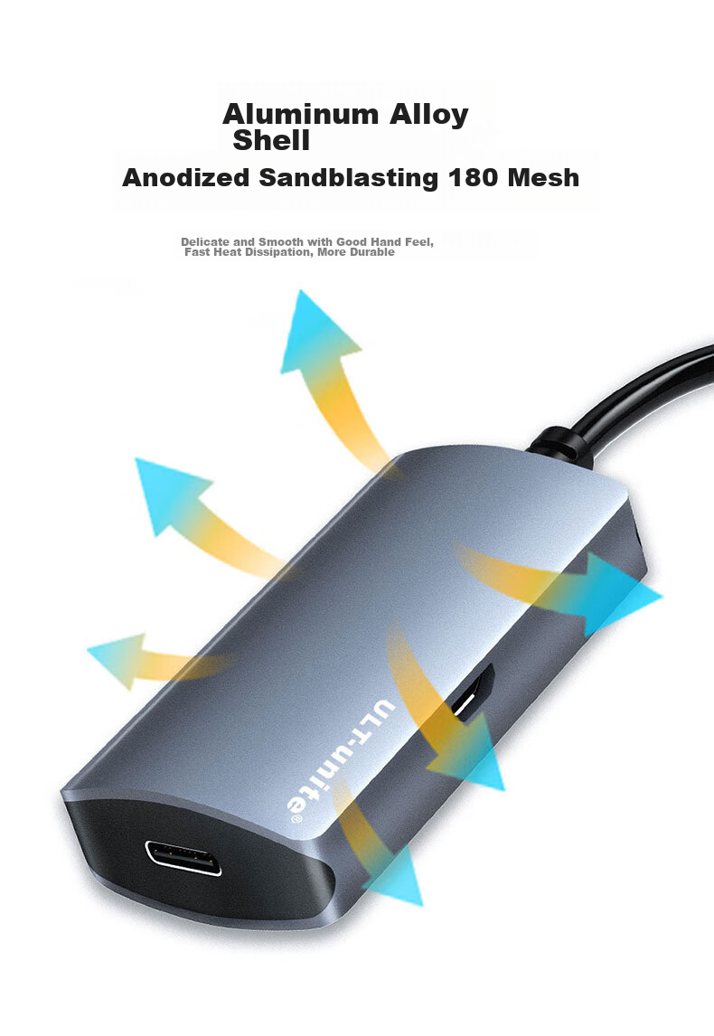 Переходник ULT-unite HDMI на Type-C, 4K@60Hz, 0.1м, черный