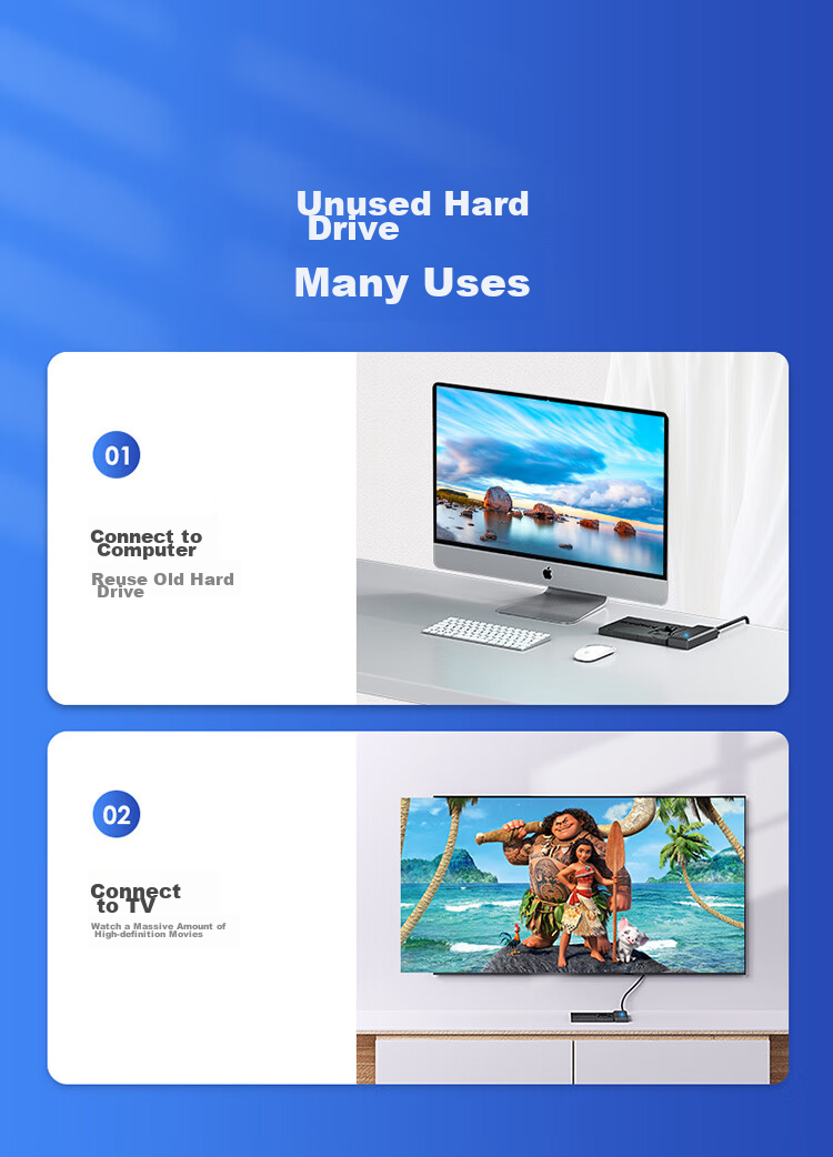 Кабель-адаптер UNITEK USB 3.0 на SATA с блоком питания, 0.6 м, S108ABK-P1