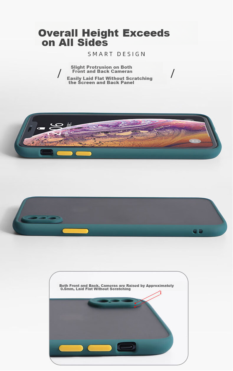 Чехол для iPhone XR "Baozou" противоударный, силиконовый, с защитой объектива, прозрачный матовый, элегантный черный