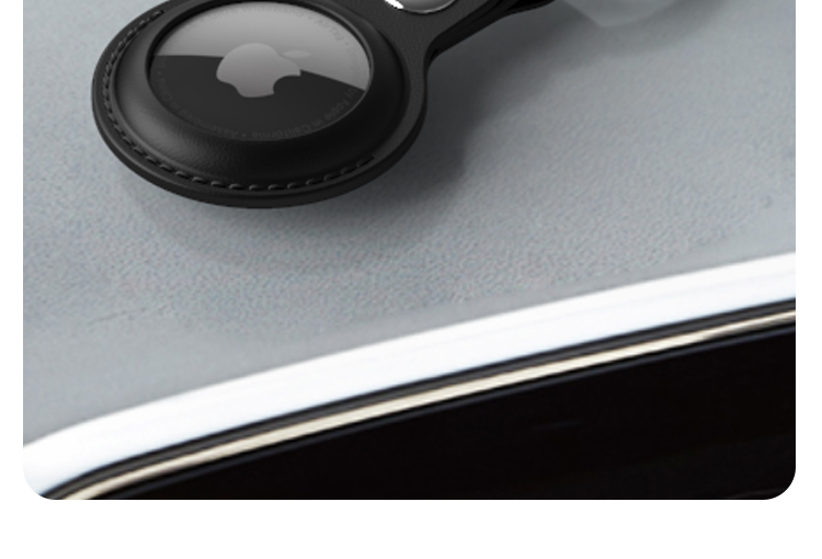 Защитный чехол ESCAPE для Apple AirTag, из искусственной кожи, с брелоком, для защиты от потери, противоударный, элегантный черный
