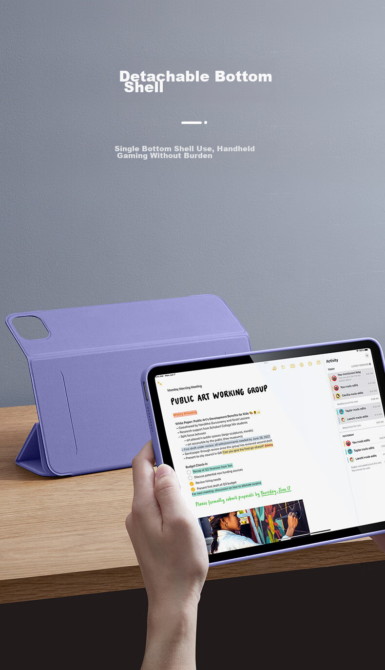 Защитный чехол ESR для iPad Air 7/6/5/4, 11-дюймовый M3, 10.9-дюймовый Apple Tablet, съемный, вращающийся, полноразмерный, противоударный, синий