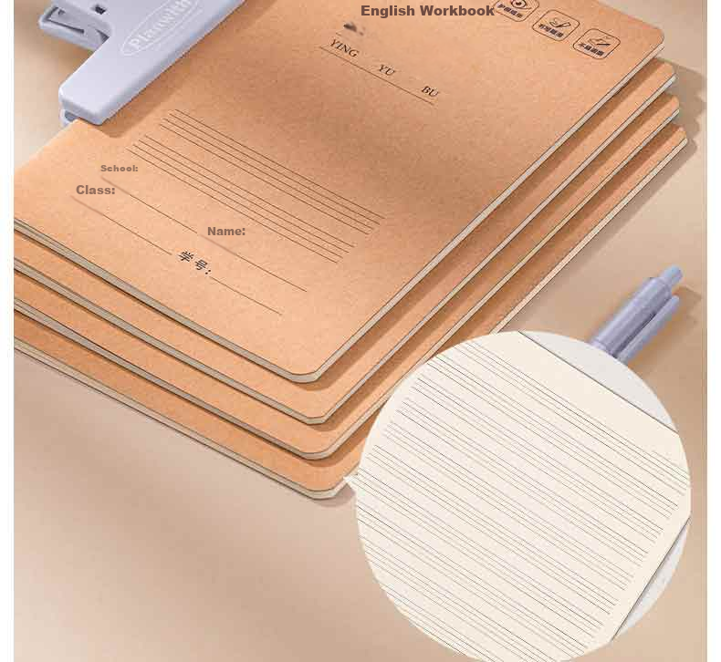 Дневник Deli "English Notebook" A5, 30 листов, сшитый, крафтовая бумага, набор из 5 штук