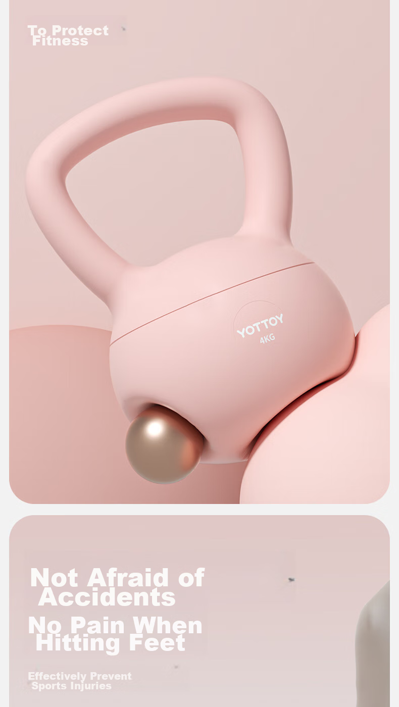 Гибкая гиря Yottoy Hip-Lifting Soft Kettlebell для женщин, для приседаний и силовых тренировок, домашнее фитнес-оборудование, 6 кг, дымчато-синий