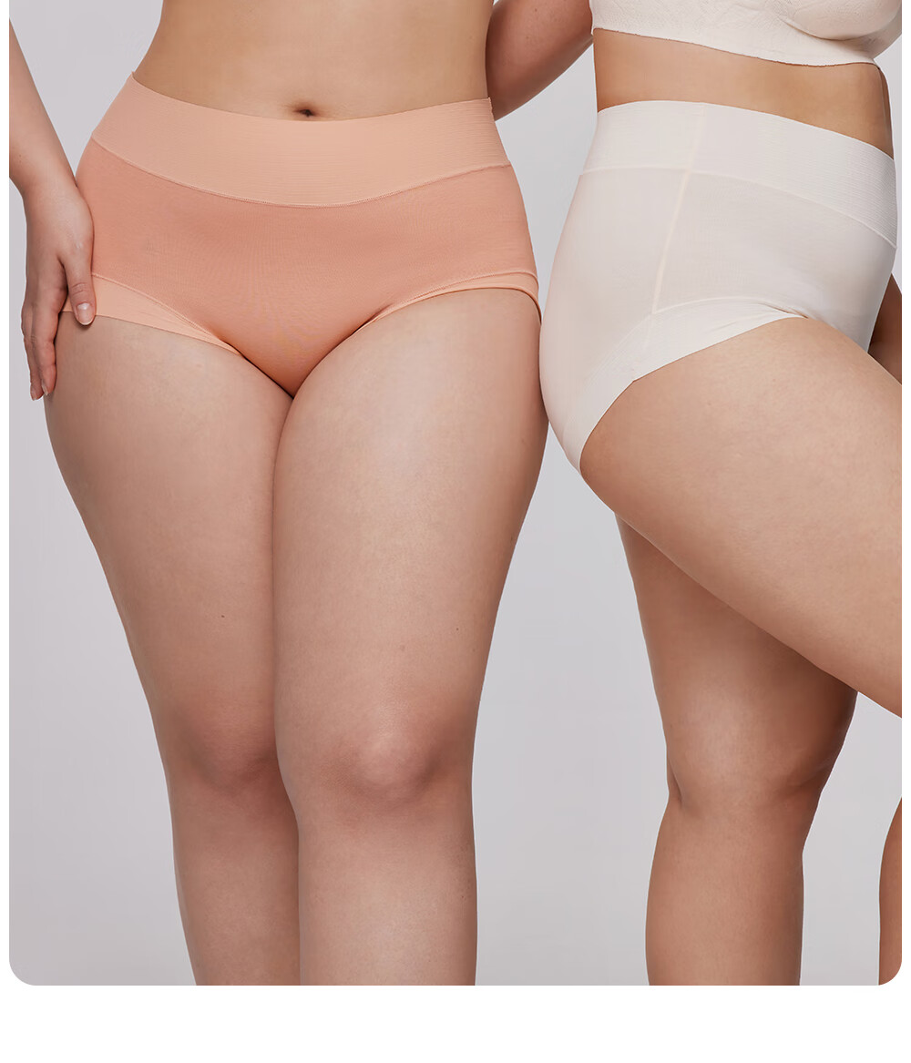 Женские трусы Guniangjia Xinjiang Long-Staple Cotton High-Waist Underwear, с легкой коррекцией живота, удлиненной ластовицей, антибактериальные, бесшовные, с высокой эластичностью, комфортные трусы большого размера