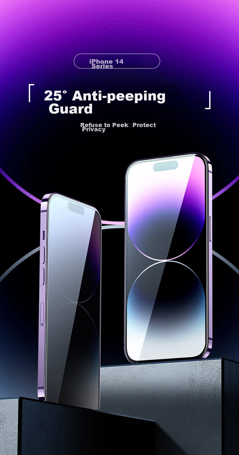 Защитная пленка ESR для Apple iPhone 14 Pro, противоударное закаленное стекло, антибликовая, антипылевая, антиотпечатки, 2 шт.