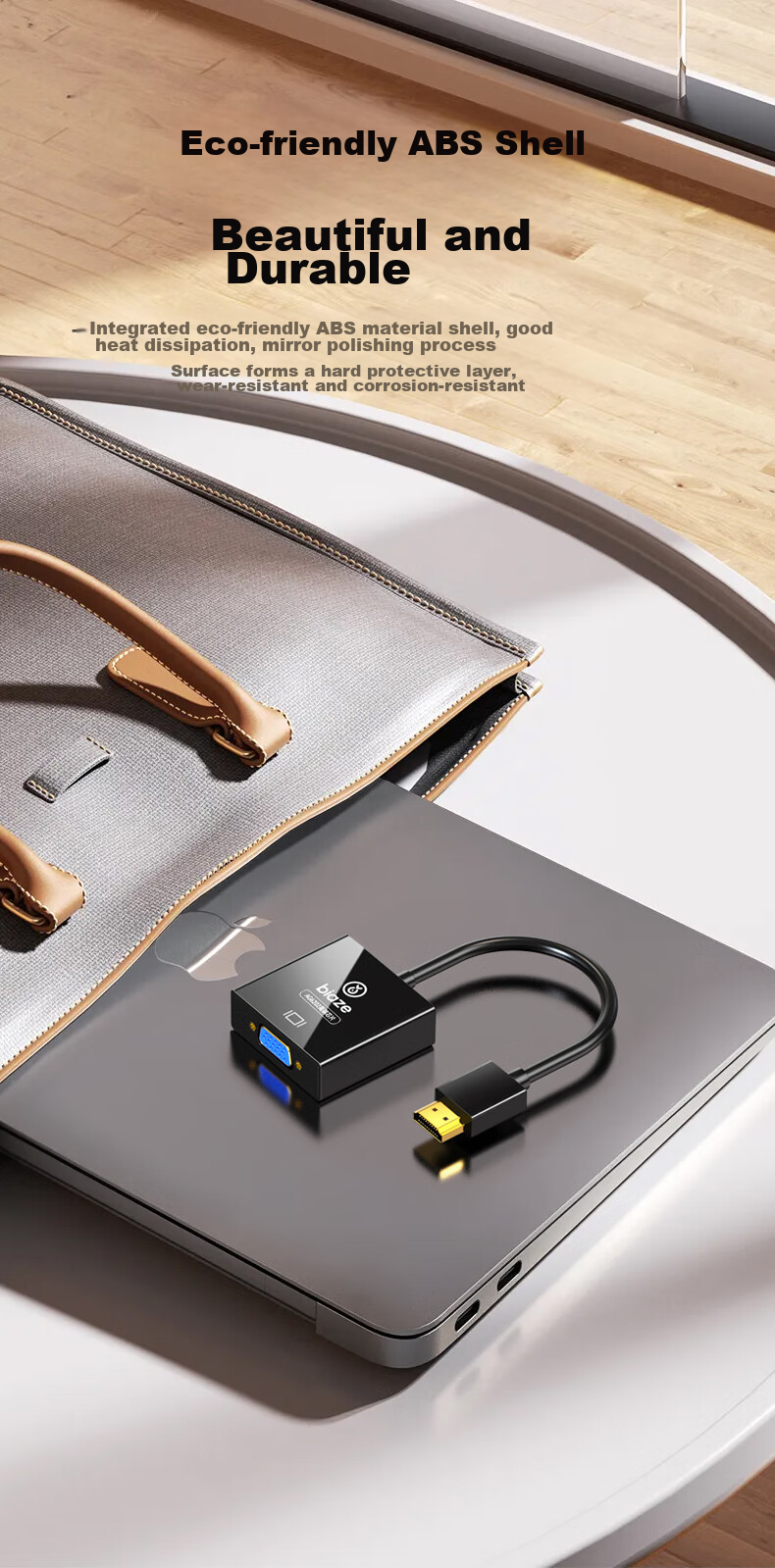 BIAZE [Высокопроизводительный чип AG6202] конвертер HDMI в VGA, адаптер видео высокой четкости, совместимый с ноутбуками, ТВ-приставками, мониторами и проекторами