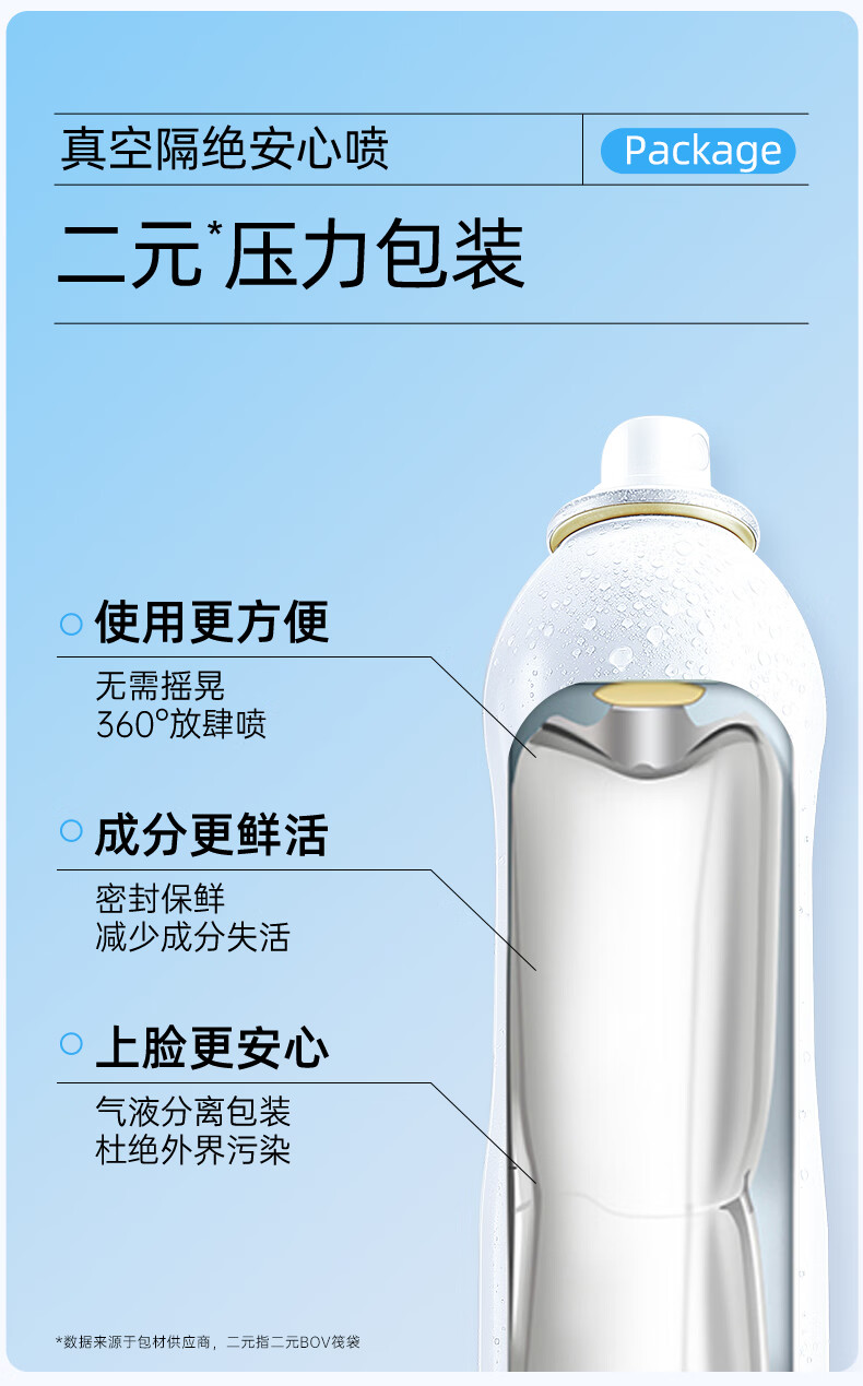 弥玥泉冰川温泉水补水保湿喷雾小分子补水修护爽肤水 敏感肌可用 300ml*2