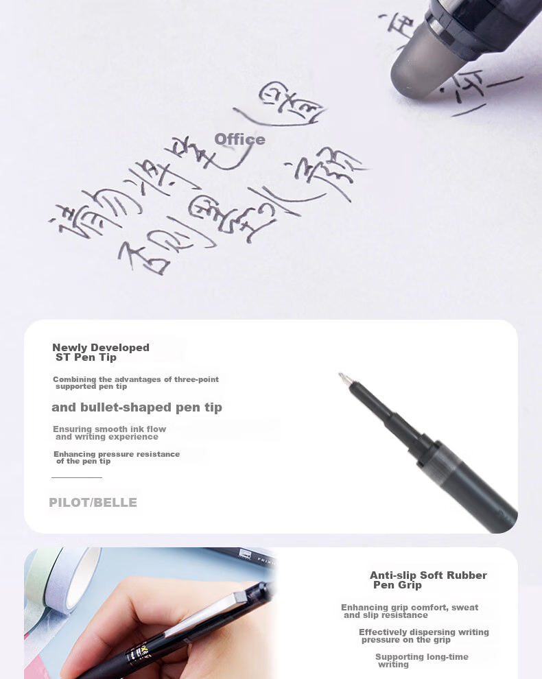Стираемая гелевая ручка PILOT Frixion LFPK-25S4, 0.4 мм, красная