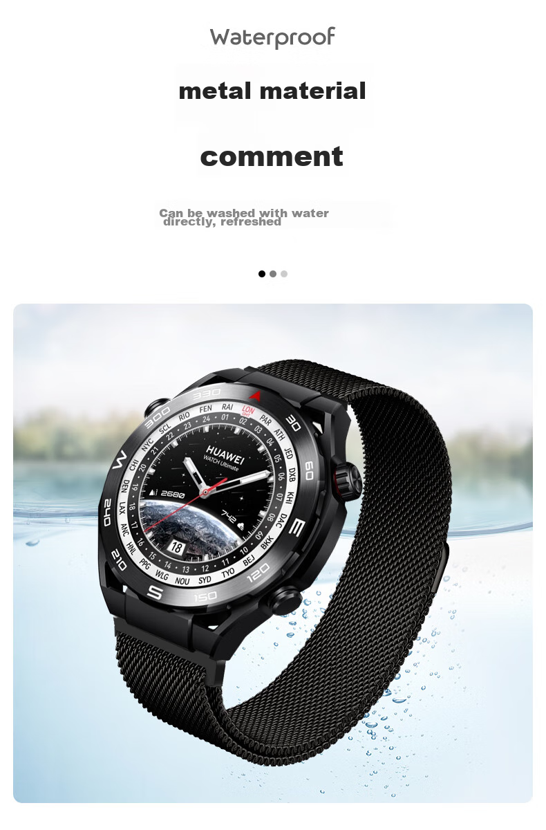 Ремешок Weiqiantu для Huawei Watch GT 3/GT 2 42мм, миланская петля, магнитная застежка, серебристый