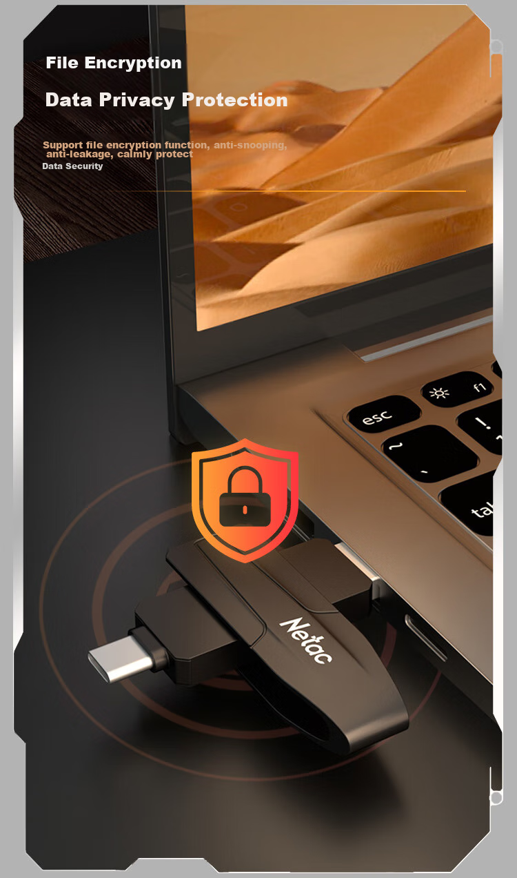 USB-накопитель Netac US8 512GB, Type-C, USB 3.2
