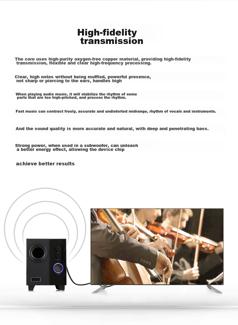 JIB Audiophile-Grade 3.5mm Audio Cable AUX Car Connection Cable for Mobile Phones, Laptops, Players, MP3 Speakers, Echo Wall Connection Cable BB-104 1.5 Meters