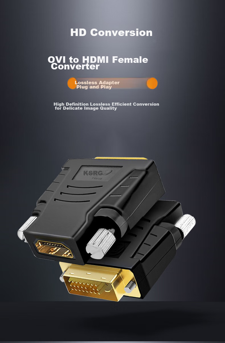 Адаптер KSRGB DVI (24+1) Male на HDMI Female