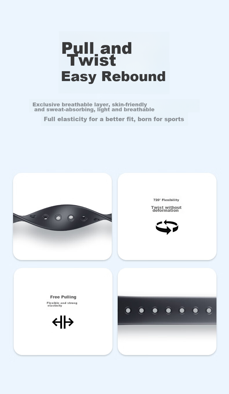 Ремешок CangHua для Xiaomi Mi Band 3/4, спортивный, черный, силиконовый, NFC