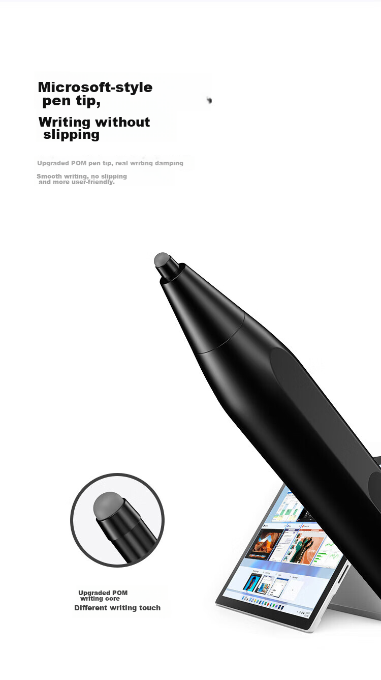 Стилус BIAZE Surface Pen, 4096 уровней чувствительности к нажатию, совместим с Microsoft Surface Pro 9/8/7/6/5/4/X/Laptop/Go2/3, сенсорный стилус для планшета, рисование и письмо, без задержек