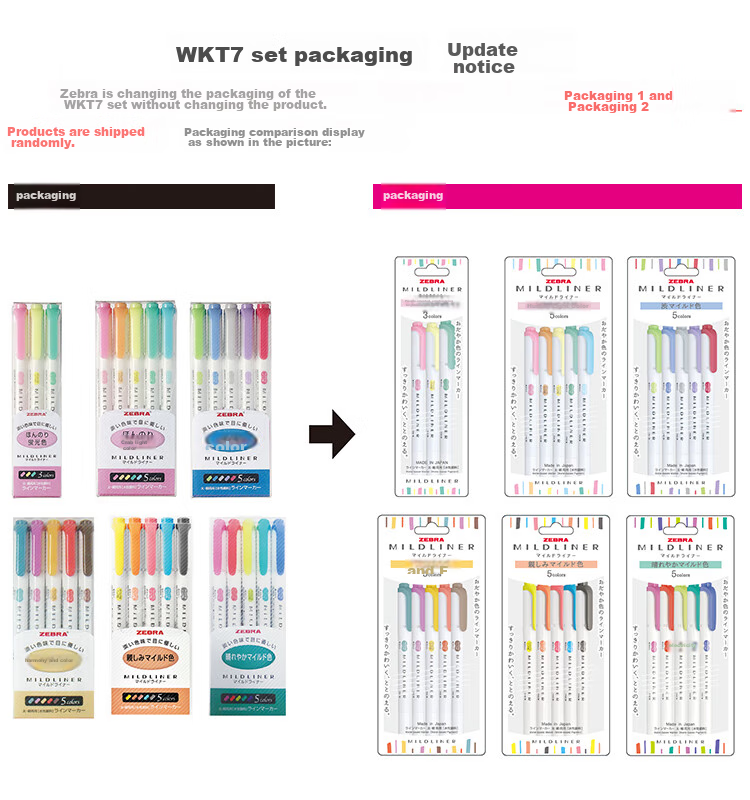 Набор маркеров-текстовыделителей ZEBRA WKT7-5C-YC, 5 шт., мягкие пастельные тона