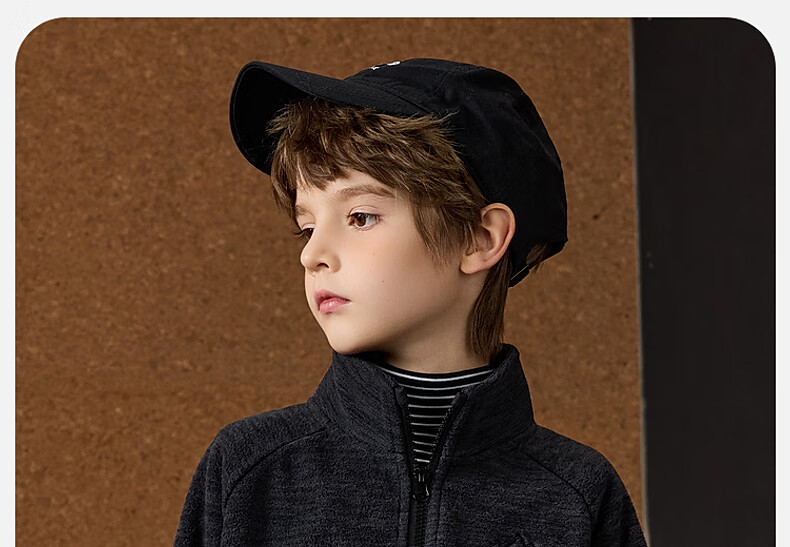 Толстовка для мальчика ASK JUNIOR, флисовая с молнией до середины, зимняя, утепленная, темно-серая, размер 120